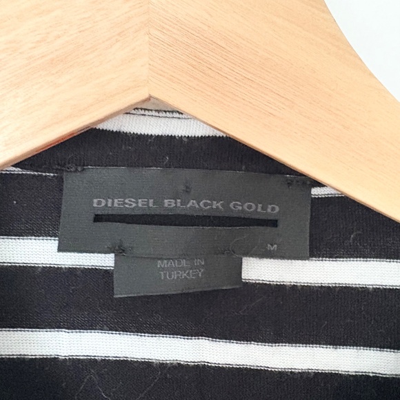Diesel black gold stripe Henley - Picture 4 of 5